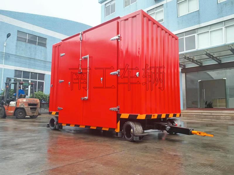 3吨双牵引箱式星空买球(中国) 无动力叉车牵引工具拖车