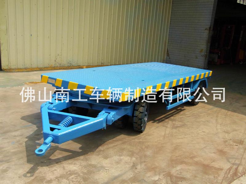 叉车牵引工业平板车 工厂车间周转用10吨星空买球(中国)