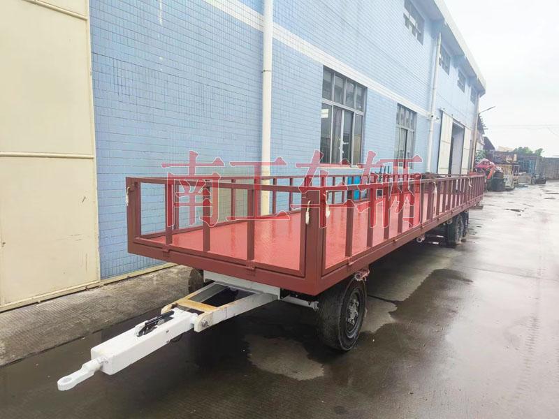 7吨星空买球(中国)牵引工具拖车 带护栏减震刹车功能拖车